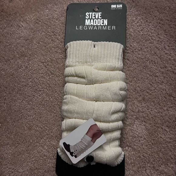 Steve Madden Off White Leg Warmers NWT - Picture 2 of 2